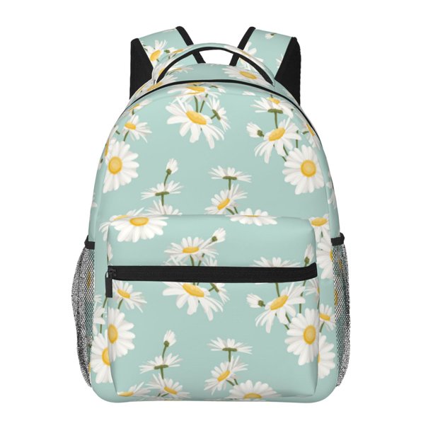 Balery Floral Daisy Mochila Escolar Impresa, Mochila Ligera para Viajes Casual, Mochila Duradera y Cómoda Multifuncional, Mochila para Laptop-One Size