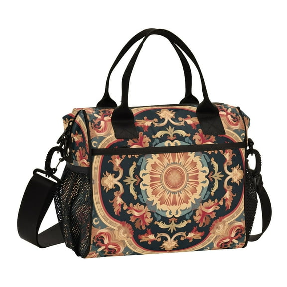 Tribal Pattern Boho Cooler Bag Lunch Bag Soft Cooler Cooling Tote Insulated Lunch Box for Adult Men Women