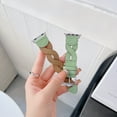 thumbnail image 3 of Allytechgroup Watch Band Compatible with Apple Watch Band 41mm 40mm 38mm iWatch Series 9/8/SE/7/6/5/4/3/2/1, Braid Stylish Design Wrist Band for Women, Green, 3 of 7