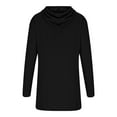 thumbnail image 5 of IROINNID Long Sleeve Dress for Women Hooded Solid Long Sleeve Drawstring Solid Pullover Dresses ,Black, 5 of 6