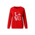 thumbnail image 3 of Qmyliery Women T-shirt Long Sleeve Printed Fall Casual Valentine’s Day Tops, 3 of 5