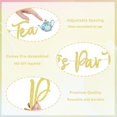thumbnail image 3 of Banner Let's Par Tea Party, decoración dorada con purpurina, 3 of 6
