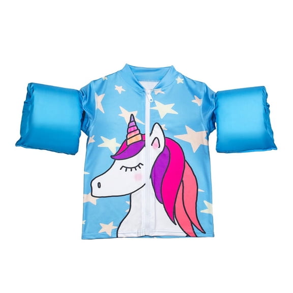Swim Central 18-Inch Turquoise Girls Swim Shirt "Making Magic" Floaties With a Unicorn