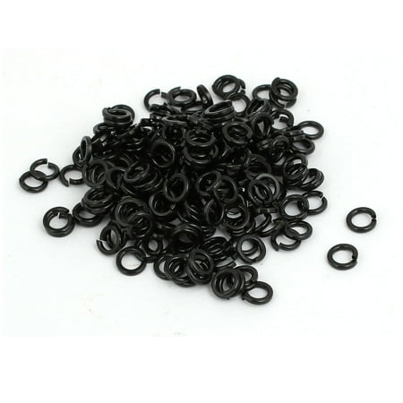 

500pcs 3mm Inner Dia Grade 8 Carbon Steel Split Lock Spring Washer Gasket Black