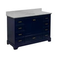 thumbnail image 5 of Harper 60" Single Bathroom Vanity with Royal Blue Cabinet and Carrara Marble Top, 5 of 6