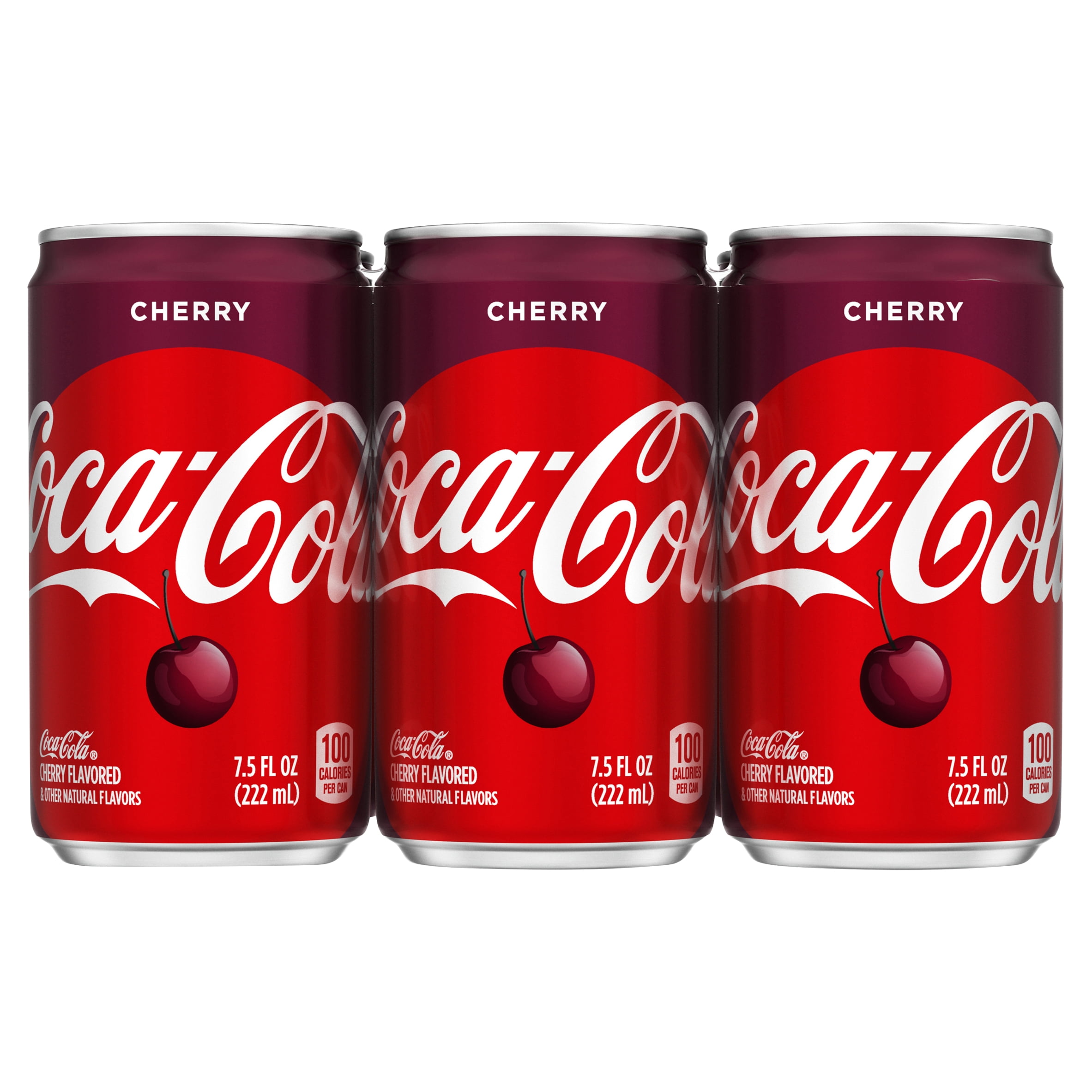 Coca-Cola Cherry Cans, 7.5 fl oz, 6 Pack - Walmart.com - Walmart.com