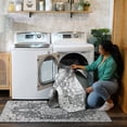 thumbnail image 4 of My Magic Carpet 2.5'x10' Machine Washable Non-Slip Kitchen Hallway Runner Rug - Parviz Grey, 4 of 6