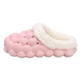 thumbnail image 6 of HEWUQI Bubble Slippers for Toddler House Cotton Non Slip Platform Plush Home Slides Winter Warm Lined Comfortable Indoor Bedroom Funny Shoes Pink Size 12 Little Kid, 6 of 6