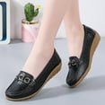 thumbnail image 2 of Mostsola Loafers for Women Comfortable Low Wedge Walking Shoes Non-Slip Business Casual Shoes, 2 of 6