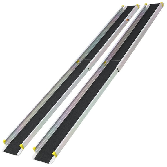 Wheel Chair 7FT, Adjustable, Non AluminiumRamp, Portable Telescopic Ramps, With 600Bearing ForEntry Steps Stairs Doorways