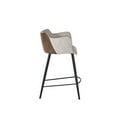 thumbnail image 4 of Home Square Griffin 26.25" Fabric Counter Stool in November Gray - Set of 2, 4 of 7