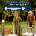 thumbnail image 4 of SereneLife Outdoor Electric Patio Heater - 1500W High-Efficiency Infrared Heating, Remote Control Standing Heater with Aluminum Reflector, Waterproof Design, IP65 Approved, Quiet Operation, 4 of 7