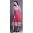thumbnail image 3 of Bimba Dark Peach Tie-Dye Geometric Indian Ethnic Wear For Women Indian Kurtis Long Anarkali Kurta XX-Large, 3 of 5