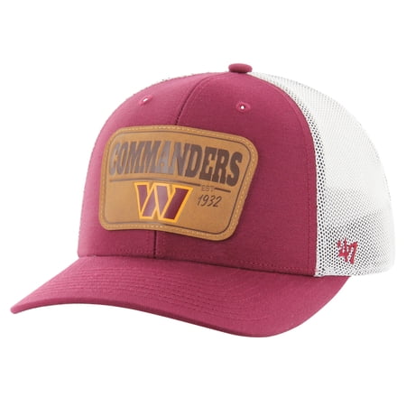 Men s 47 Burgundy/White Washington Commanders Thrash Trophy Flex Hat