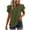 Army Green, variant on Women's Short Sleeve T Shirt, Back Twist Open Back Crop Casual Work Tee