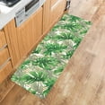 thumbnail image 5 of Kitchen Rugs and Mats,Green Palm Leaves Summer Tropical Plants 2 Piece Anti Fatigue Area Runner Rug Set Comfort Standing Floor Mat,Watercolor Botanical Non Slip Absorbent Doormats for Laundry, 5 of 6
