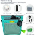 thumbnail image 4 of Raisingwell Dog Treat Pouch with Magnetic Closure 4-Cup Silicone Bag Fanny Pack Holder with Clicker 4 Ways to Wear Front Pocket Fits All Phones Ideal for Leash, Pet Walking and Training（Green）, 4 of 5