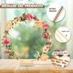 thumbnail image 3 of 10 PCS 30cm Floral Aro Mesa Centro de Mesa con 10 PCS Lugar Titulares de la Tarjeta, Corona de Metal de Oro Aro Anillos para DIY Boda Fiesta Eventos Mesaa Decoración, 3 of 4