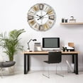 thumbnail image 5 of Decorative Large Metal Wall Clock for Living Room - Modern Farmhouse Wall Décor, 5 of 7