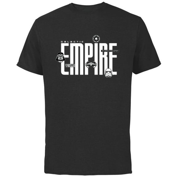 Star Wars Galactic Empire Darth Vader Stormtrooper Dark Side - Short Sleeve Cotton T-Shirt for Adults - Customized-Black
