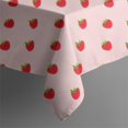 thumbnail image 5 of Red Strawberry Plants Pink Pattern Square Tablecloth,Waterproof Square Table Cover,Wipeable Spillproof Washable Table Cover for Home Kitchen Party Decor 42"X42"(107x107cm), 5 of 6