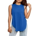 thumbnail image 1 of Casual Tops Cuello Redondo sin Mangas Base Top para las Mujeres, Moda Tee Ligero Poliéster Suave para el Uso Diario, 1 of 6
