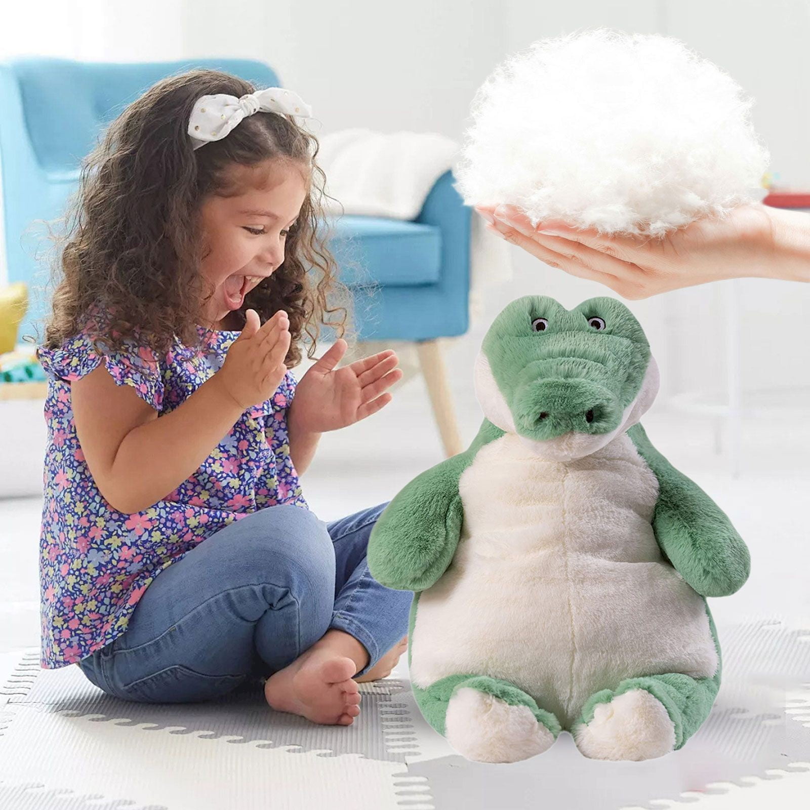 RUIG Alligator Weighted Stuffed Animals, 17" Weighted Crocodile Plush Toy Large Weighted Plush Animal Pillow Gifts for Boys and Girls,Weighted Stuffed Animals for Baby Girl Boy Adult Kid Gift