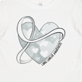 thumbnail image 4 of Inktastic Lung Cancer Awareness White Ribbon Around Heart Boys or Girls Baby T-Shirt, 4 of 5