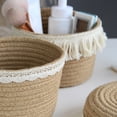 thumbnail image 5 of [CLEARANCE sale]Jute Storage Basket Cosmetics Remote Control Cotton Thread Storage Box, 5 of 6