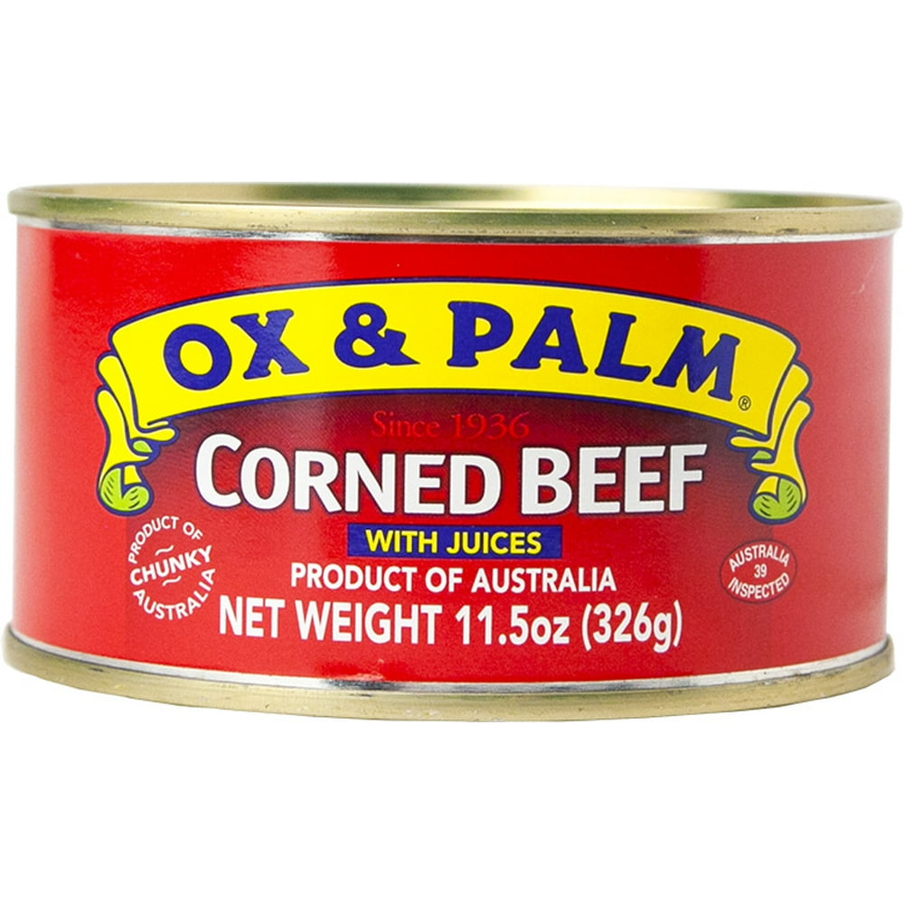 OX & PALM Corned Beef, with juices, 11.5 Oz, 6pcs