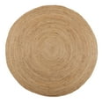 thumbnail image 3 of · REDEARTH · Round Area Rug - Hand Woven Braided 100% Natural Jute - Artisan Made Reversible Boho Jute Rugs for Bedroom - Kitchen - Living Room - Farmhouse - Aesthetic Home Decor (8' Feet - Natural), 3 of 13