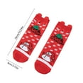 thumbnail image 3 of Hometravel Pair of Christmas Socks, Cute Cartoon Design Mid-Crew Socks, Holiday Themed Socks for Autumn Winter Warmth, Festive Footwear for Cold Weather, 3 of 6