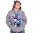 thumbnail image 4 of Kanji Betty Boop Beauty and Brains Zip Hoodie Sweatshirt Women Brisco Brands S, 4 of 5