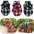 thumbnail image 2 of UDIYO Small Pet Dog Plaid Shirt Lapel Coat Cat Jacket Clothes Costume Top Apparel, 2 of 7