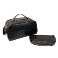 thumbnail image 2 of Bolsa de cosméticos PU caja de maquillaje multifuncional 2 piezas para viaje femenino (negro) Likrtyny Cuidado Belleza, 2 of 7