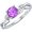 White, variant on 925 Sterling Silver 14K Yellow Gold Finish Round Cut Amethyst Leaf Solitaire Engagement Ring For Womens