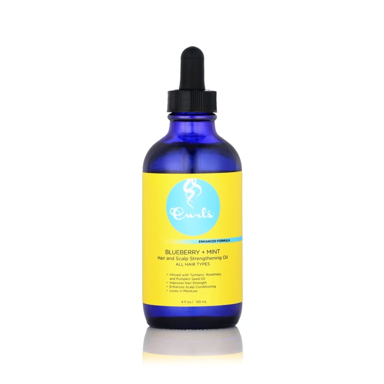 CURLS Blueberry & Mint Hair and Scalp Strengthening Oil, 4 oz photo 1