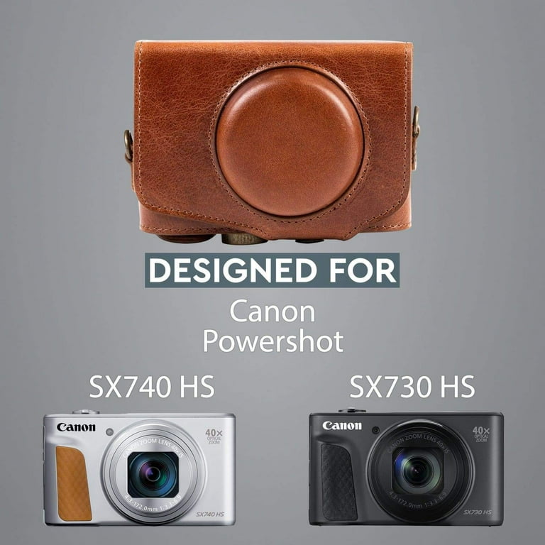 Custodia Portatile In Pelle Pu Borsa Fotografica Cover Per Canon Sx740 Sx740hs Sx720hs Sx720 Sx730hs Sx730 Custodia Con Tracolla