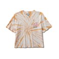thumbnail image 1 of Reef Womens Say Please Cropped Graphic T-Shirt, Orange, Small, 1 of 4