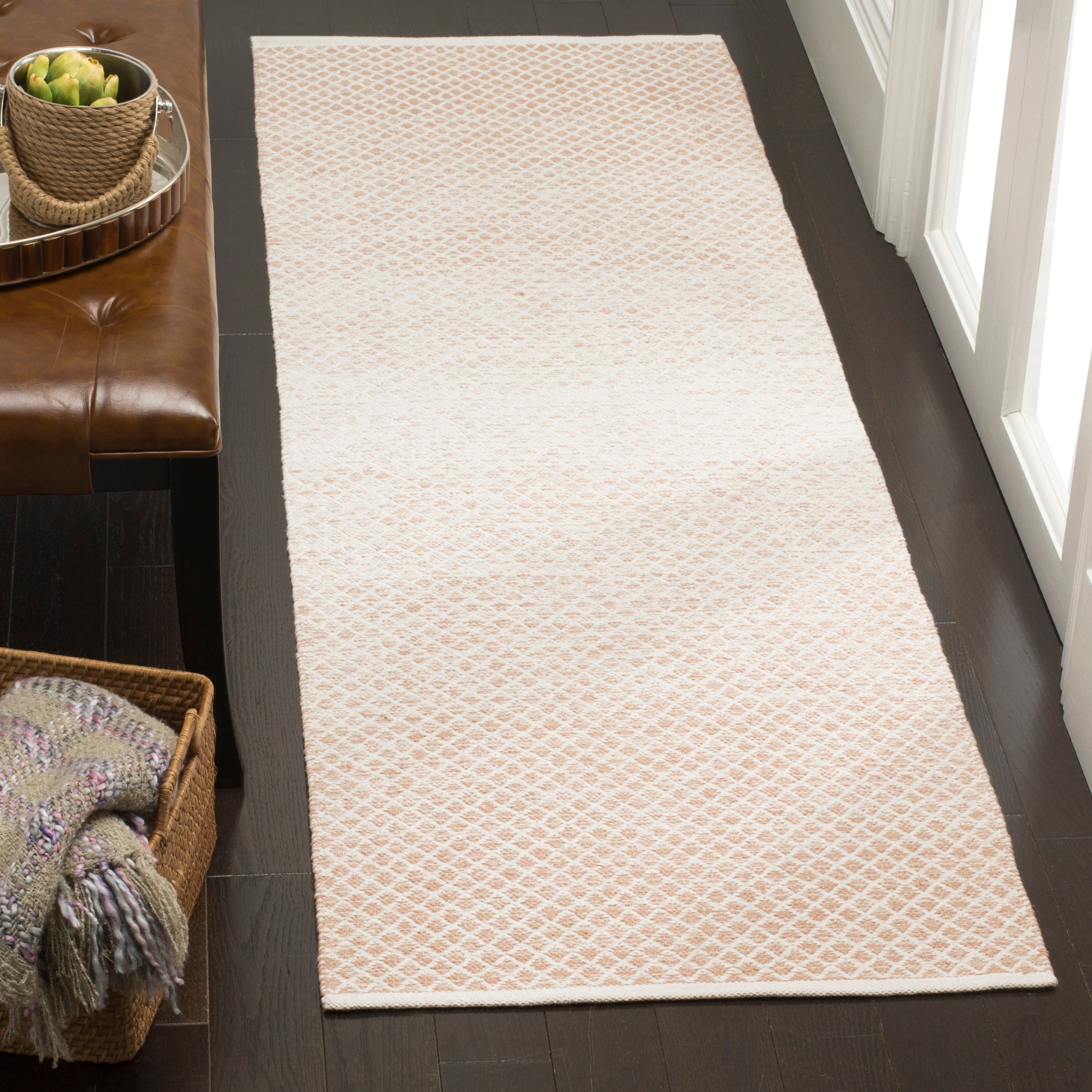SAFAVIEH Montauk Vaughn Geometric Cotton Area Rug, Beige/Ivory, 6' x 6' Square