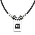 thumbnail image 1 of Collar a mano Unbranded colgante de cuerda de cuero, 1 of 3