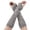 B, variant on Womens Knitting Wool Half Finger Long Autumn Winter Warm Dew Sleeve Creased Handwear, E