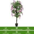 thumbnail image 2 of Resenkos Set of 2 Artificial Wisteria Trees with Adjustable Branches - Purple/Green, 2 of 8