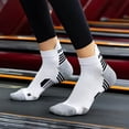 thumbnail image 2 of Calcetines para correr maratón para hombres y mujeres, calcetines deportivos con fondo de toalla engrosado, calcetines náuticos de tubo corto y caña baja, 2 of 6