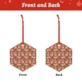 thumbnail image 2 of Gaeub Cartoon Pigs Print Christmas Ornaments for Christmas Tree,Christmas Decor,Christmas Decorative Hanging Pendants,Acrylic Christmas Decorations -Hexagon, 2 of 7
