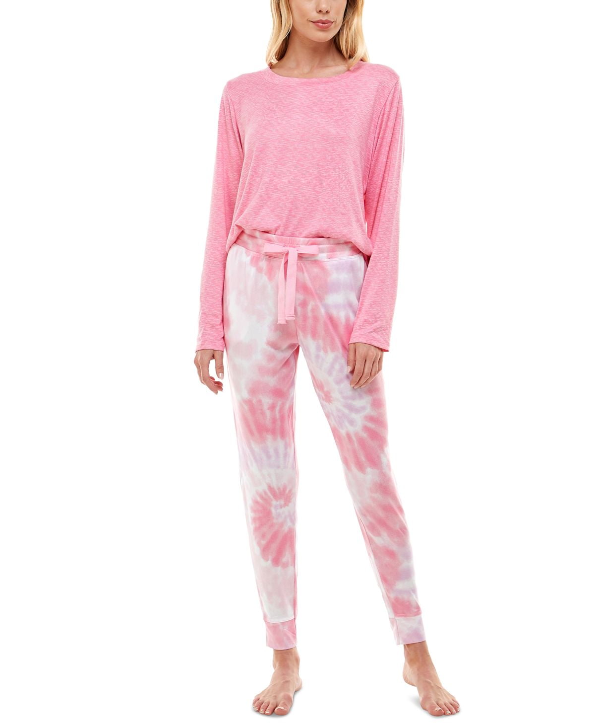 Jaclyn Intimates Womens Super Soft Jogger Pants Pajama Set