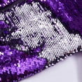 thumbnail image 4 of OGLCCG Girls Sequin Jacket Sparkly Glitter Bomber Jacket Kids Fashion Zipper Bright Colors Coat Long Sleeve Jackets,Size 4,Purple, 4 of 6