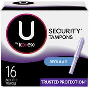 U by Kotex Security Tampons, Regular Absorbency, Unscented, 16 Count