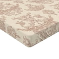 thumbnail image 4 of Ambesonne Damask Fitted Sheet, Rococo Renaissance Flowers, Twin Size, Pale Camel Pale Redwood, 4 of 5