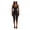 black, variant on Women Polka Dot Halter Jumpsuit, Corset Zip Waist Cinched Capri Pants Summer Outfit